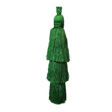 Emerald Triple Skirt Rayon Tassel
