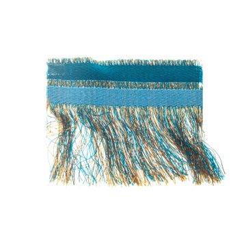 Kingfisher and Copper Metallic Fringe