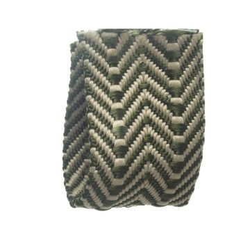 Leaf Green Herringbone