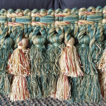 Leaf Green Chunky Tassel Fringe