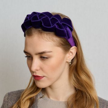 Liberty Iris Velvet Lattice Headband
