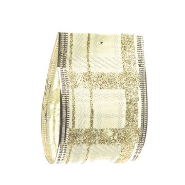 Lily of the Valley Glitter Tartan Ribbon