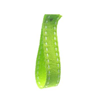 Lime Coloured Stitched Edge Grosgrain