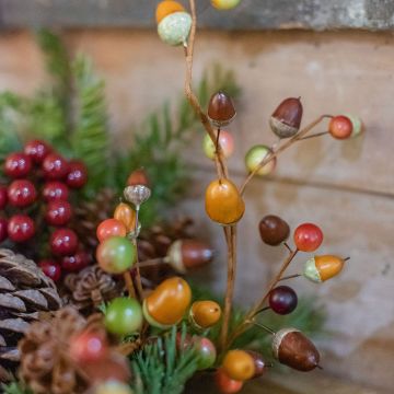 Mixed Acorn and Berry Spray