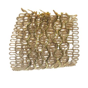 Natural Jute and Metallic Braid