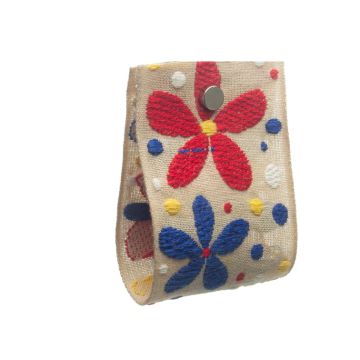 Natural Red Blue Jaquard