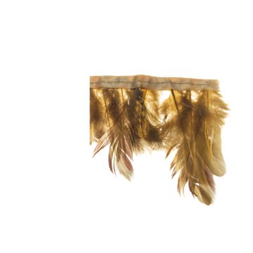 Onion Skin Spotted Feather Fringe
