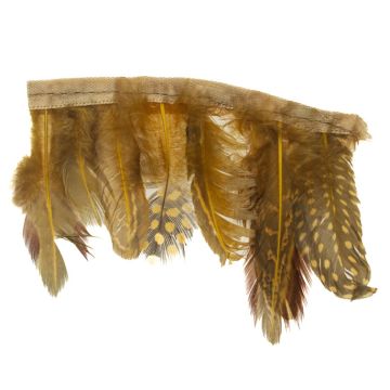 Onion Skin Spotted Feather Fringe