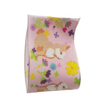 Pale Azalea Wired Bunny Ribbon
