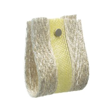 Pale Lemon Coloured Stripe Jacquard
