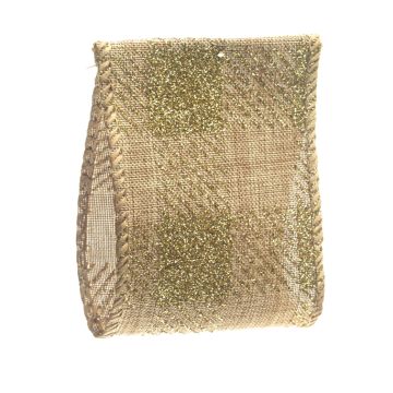 Pebble Glitter Tartan Ribbon
