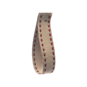 Pebble Coloured Stitched Edge Grosgrain