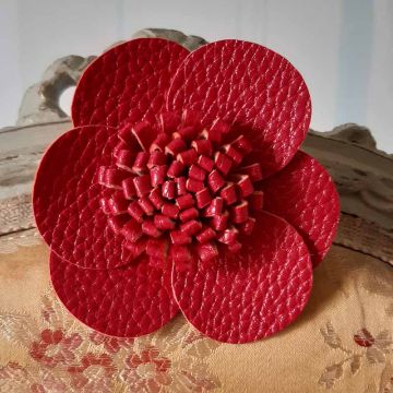Peonie Red Flower on Clip
