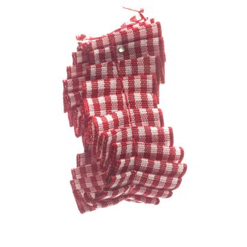 Peonie Red Pleated Ric Rac Gingham