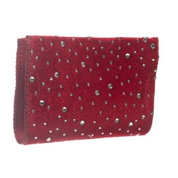 Peonie Red Wired Velvet Diamante
