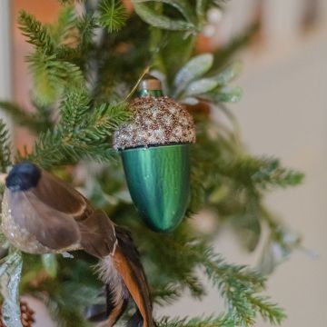 Green Glass Pinecone