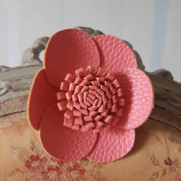 Pink Impatience Flower on Clip