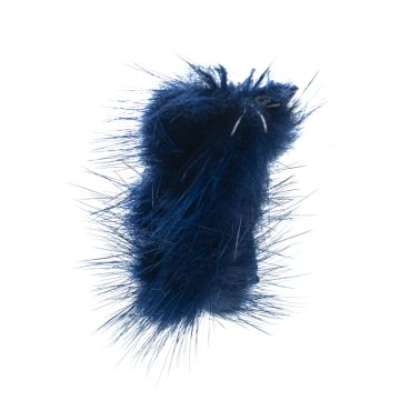 Pitch Blue Fur Fringe