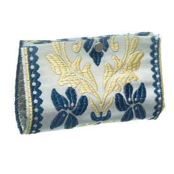 Pitch Blue Gold Embroidered Trimming Braid