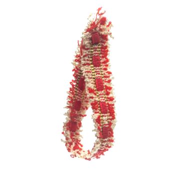 Post Box Red Metallic Wool Braid