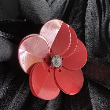 Post Box Red Sequin Flower