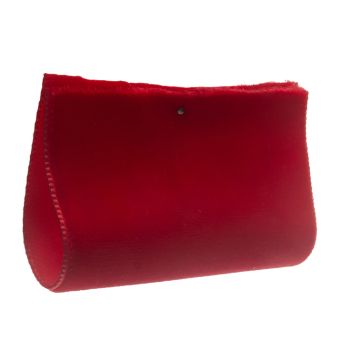 Post Box Red Single Sided Velvet Ribbon