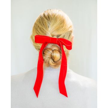 Post Box Red Velvet Bow