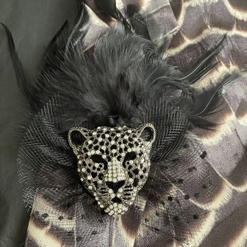 Black Puma Brooch