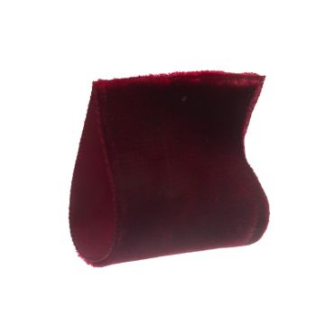 Raspberry Red Single Sided Velvet Ribbon