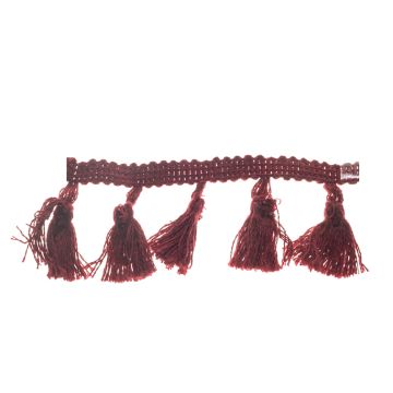 Raspberry Tassel Fringe