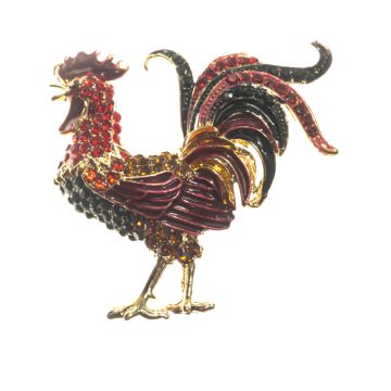 Red Rooster Brooch
