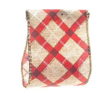 Red Wired Metallic Tartan
