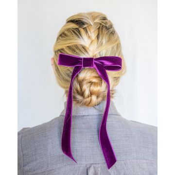 Ripe Plum Velvet Bow