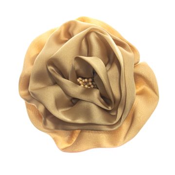 Ripe Wheat Frill Satin Flower