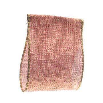 Rose Blush Flecked Wired Ribbon