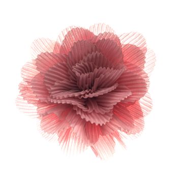 Rose Blush Pleated Flower on Clip