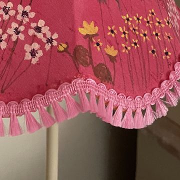 Rose Pink Fringe with Gimp Header