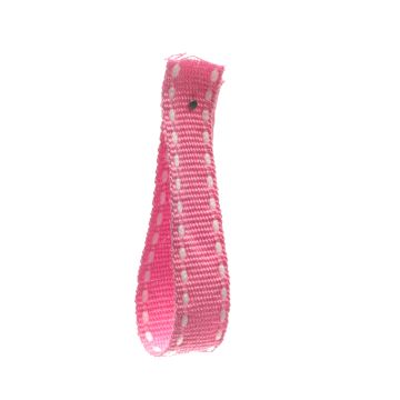 Rose Pink Coloured Stitched Edge Grosgrain