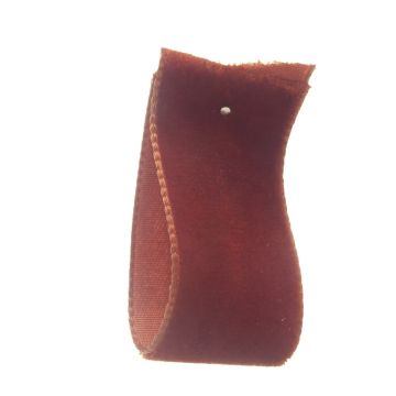 Russet Single Sided Velvet Ribbon