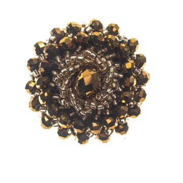 Sable Twig Beaded Brooch