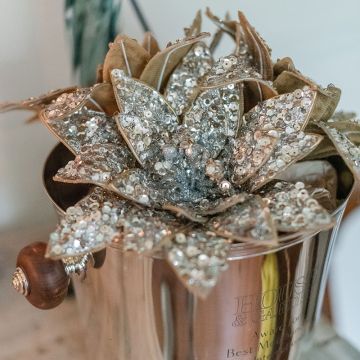 Champagne Sequin Poinsettia