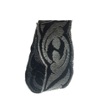 Silver Black Metallic braid