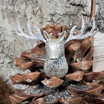 Silver Stag Head
