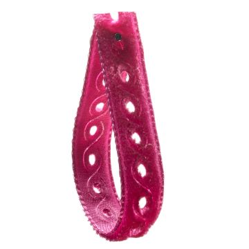 Sissinghurst Pink Perforated Velvet Ribbon (D)