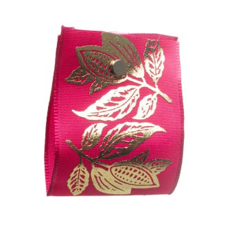 Sissinghurst Pink Metallic Leaf