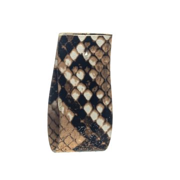 Stirred Coffee Fold-Over Snake Printed Bias