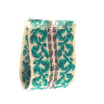 Teal Jacquard