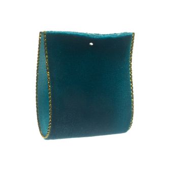 Teal Metallic Edge Velvet