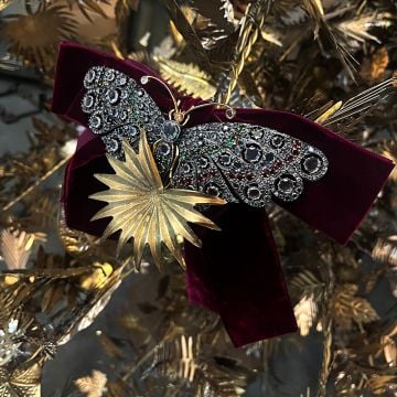 Dark Amaryllis Vintage Butterfly