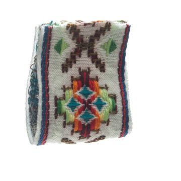White Embroidered Jacquard